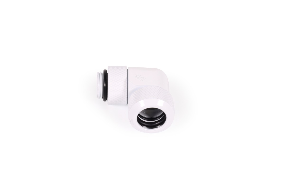 Alphacool G1/4" Fitting, 16mm OD, 90 Degree Rotary, White - Afbeelding 4 van 4