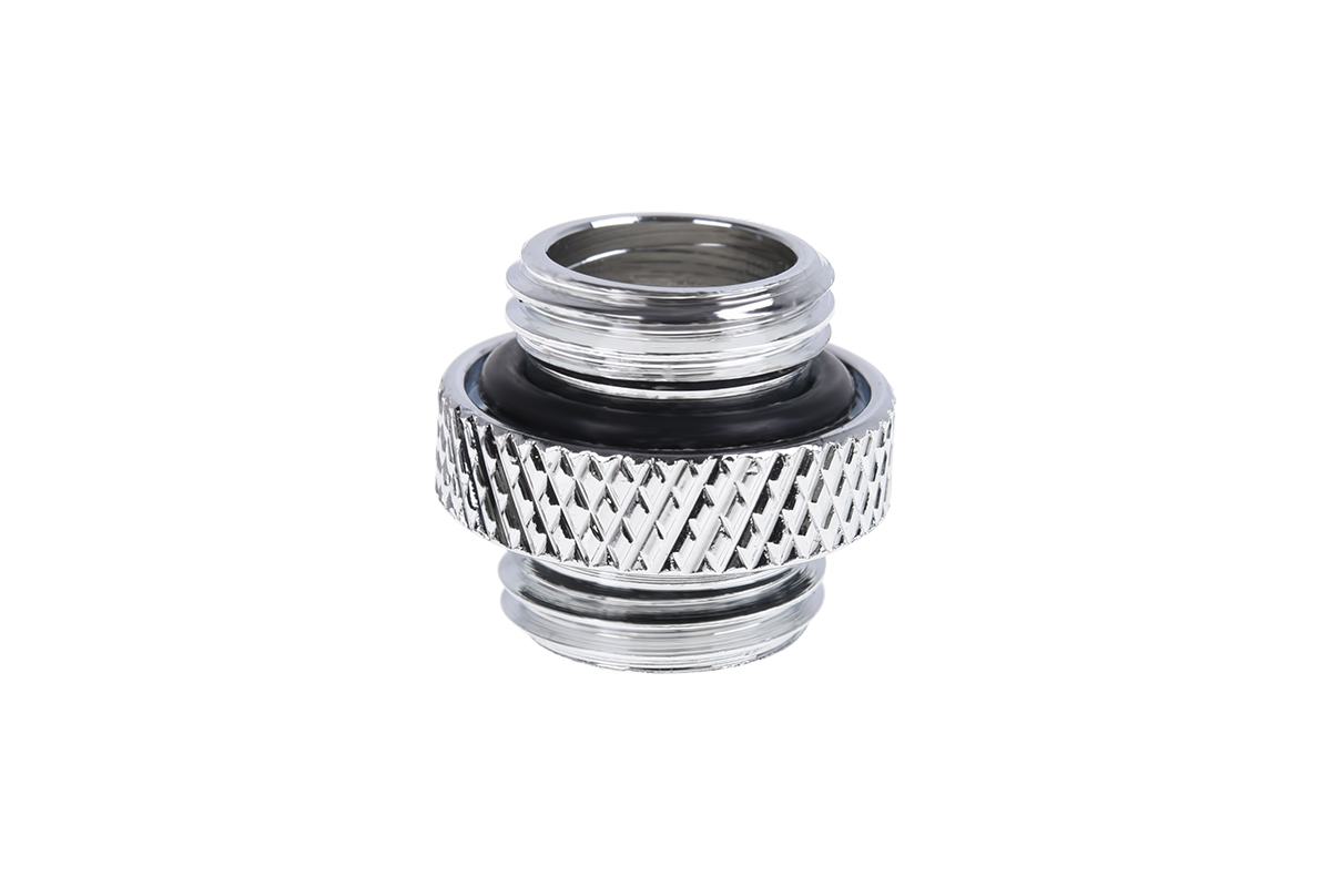 Alphacool Double Nippel G1/4" Thread to G1/4" Thread Fitting, Chrome - Picture 2 of 3