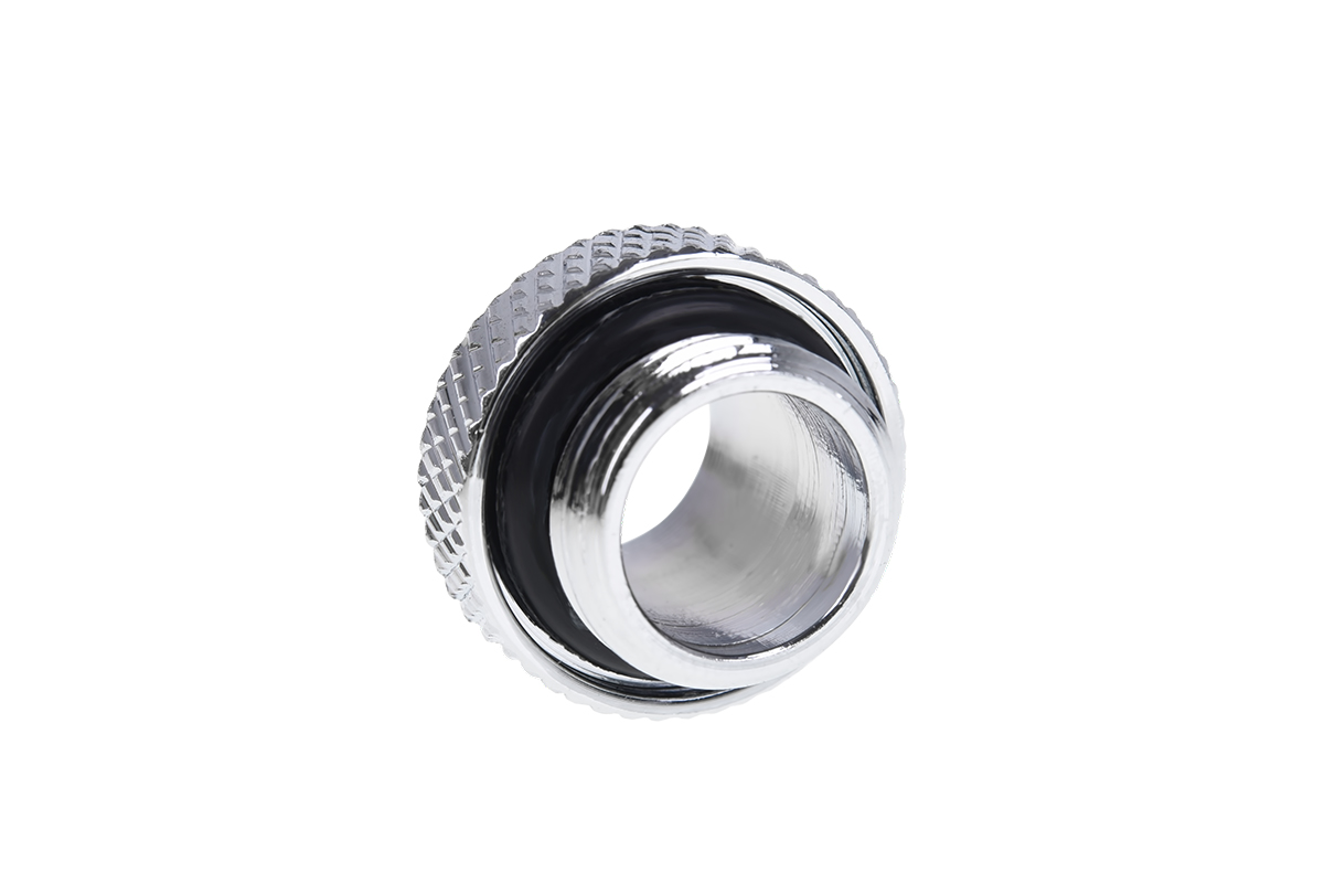Alphacool Double Nippel G1/4" Thread to G1/4" Thread Fitting, Chrome - Picture 3 of 3