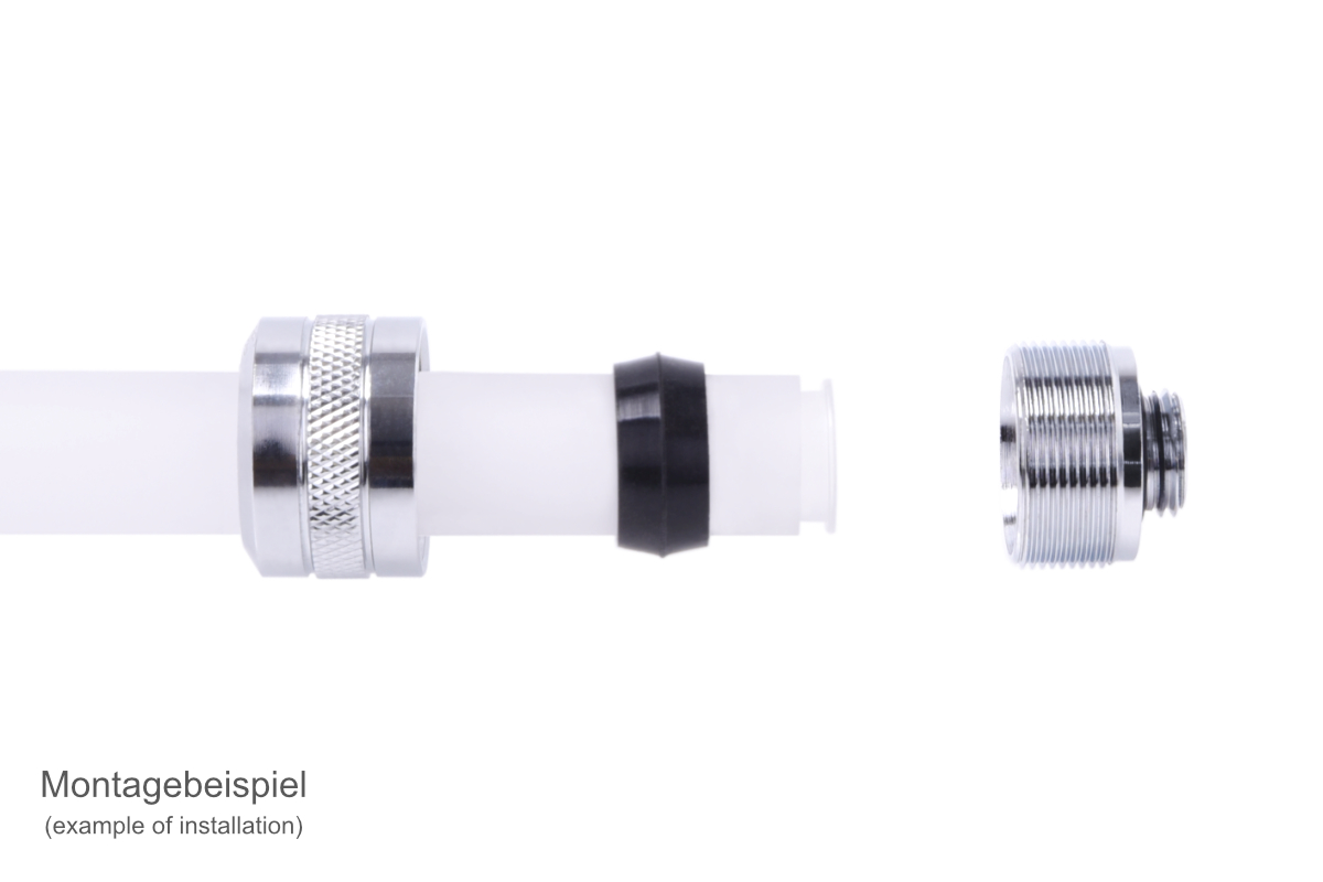 Conos de hielo Alphacool PRO HardTube G1/4" accesorio, 16 mm OD, cromo, paquete de 6 - Imagen 4 de 4