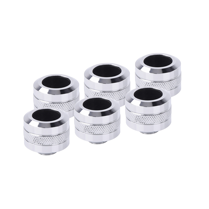 Conos de hielo Alphacool PRO HardTube G1/4" accesorio, 16 mm OD, cromo, paquete de 6 - Imagen 1 de 4