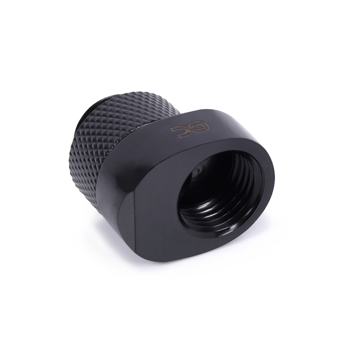 Alphacool Eiszapfen 8mm Offset Fitting Rotatable G1/4″ OT to G1/4″ IT, Black