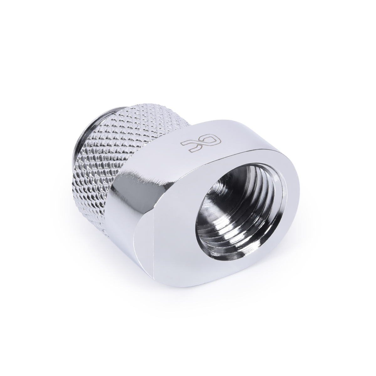 Alphacool Eiszapfen 8mm Offset Fitting Giratorio G1/4" OT a G1/4" IT, Cromo - Imagen 1 de 3