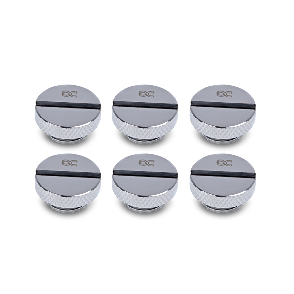 Alphacool Wtyczka śrubowa soporowa G1/4" Złączka, chrom, 6-pak - Zdjęcie 1 z 4