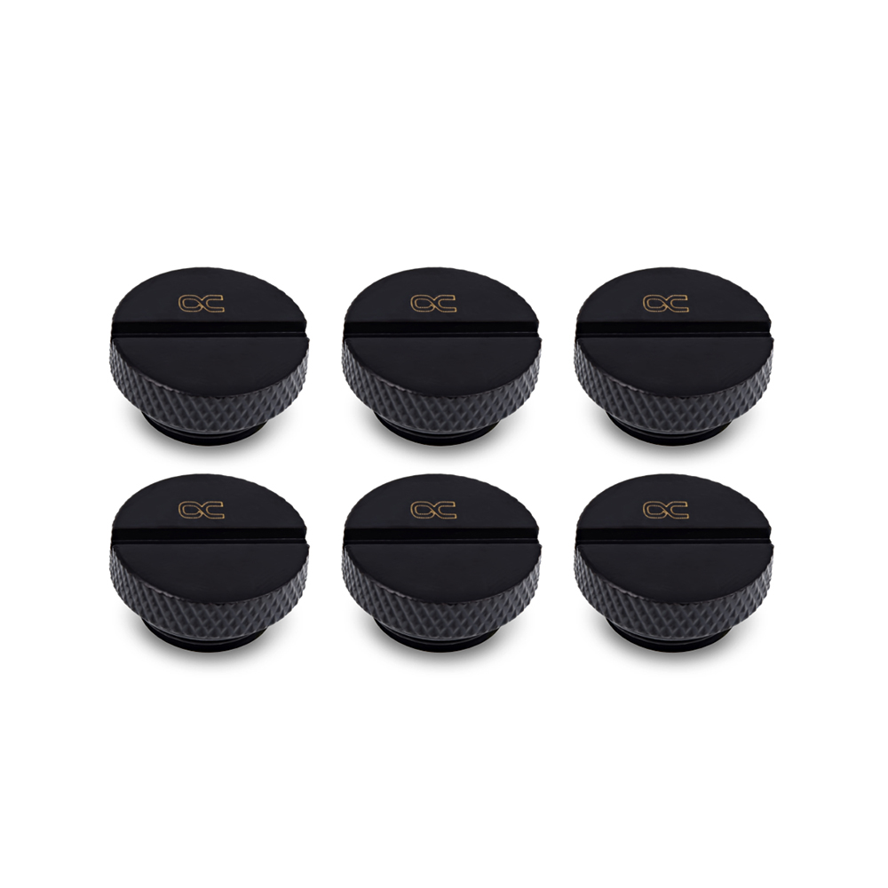 Alphacool Icicle Screw Plug G1/4" Fitting, Deep Black, 6-pack - Picture 1 of 4