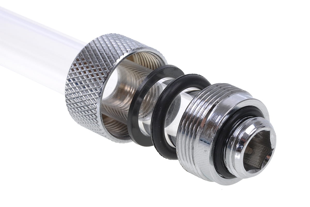 Alphacool HT 13mm G1/4 HardTube Compression Fitting, Chrome