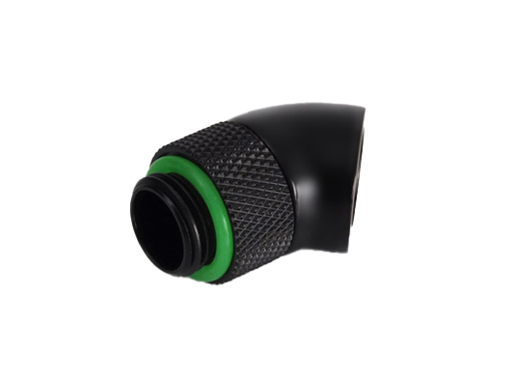 Bitspower G1/4" M/F Fitting, 45 Grad rotierend, mattschwarz, 2 Stück - Bild 3 von 6