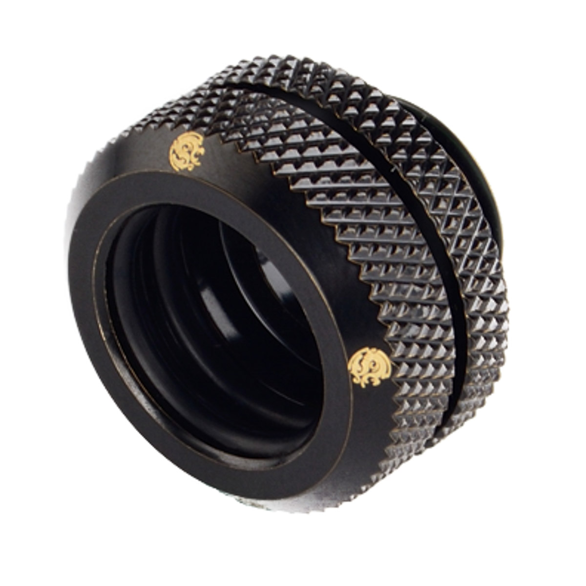 Bitspower G1/4" Enh Multi-Link Fitting, 14mm OD, Matte Black - Picture 1 of 3