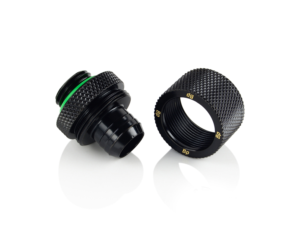 Bitspower G1/4" 3/8" ID, OD 5/8" OD Fitting, CC3U, Matte Black - Picture 3 of 4