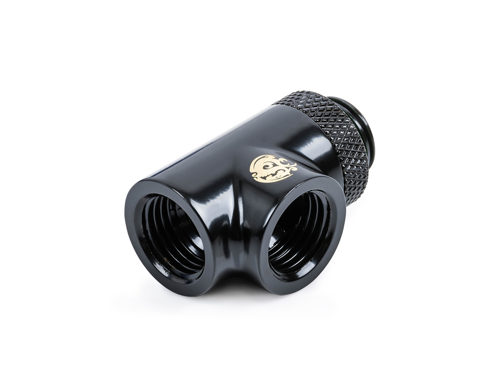 Bitspower T-Block Rotary Fitting, Matte Black - Bild 3 von 5