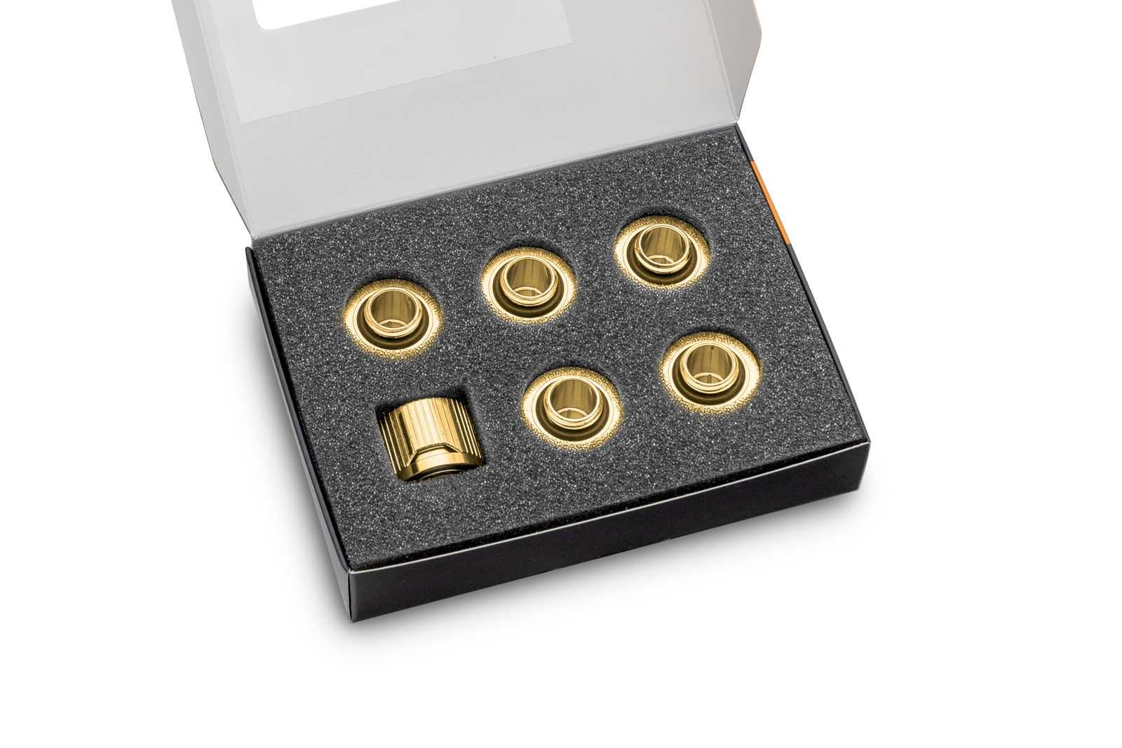 EKWB EK-Quantum Torque STC-10/16 Fitting, 10/16mm (3/8" ID, 5/8" OD), Gold, 12pk - Afbeelding 2 van 5