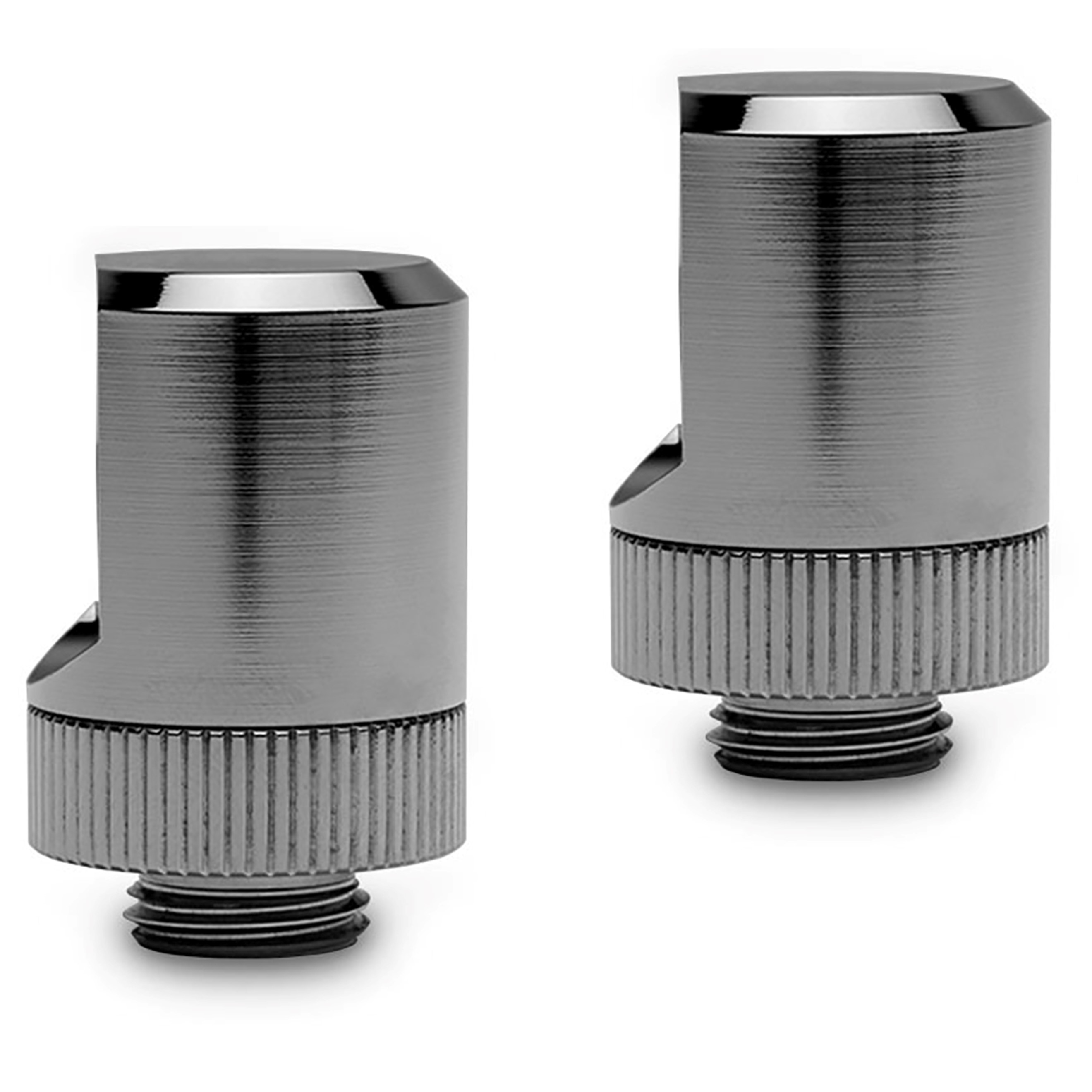 EKWB EK-Torque Raccord rotatif coudé 90 degrés, nickel noir, lot de 2 - Photo 1/2
