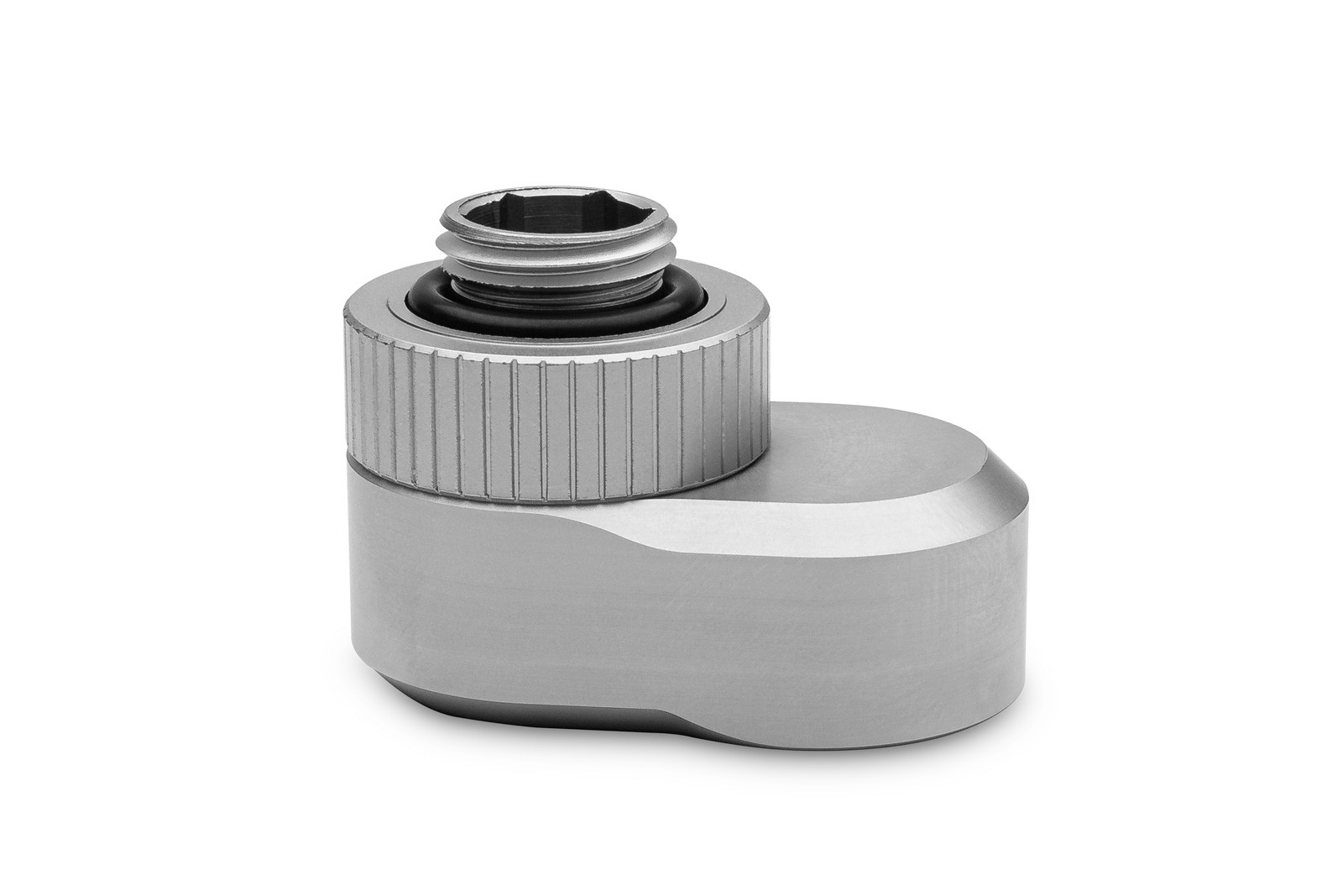 Adaptador offset giratorio de par EKWB EK-Quantum, 14 mm, titanio satinado - Imagen 4 de 5