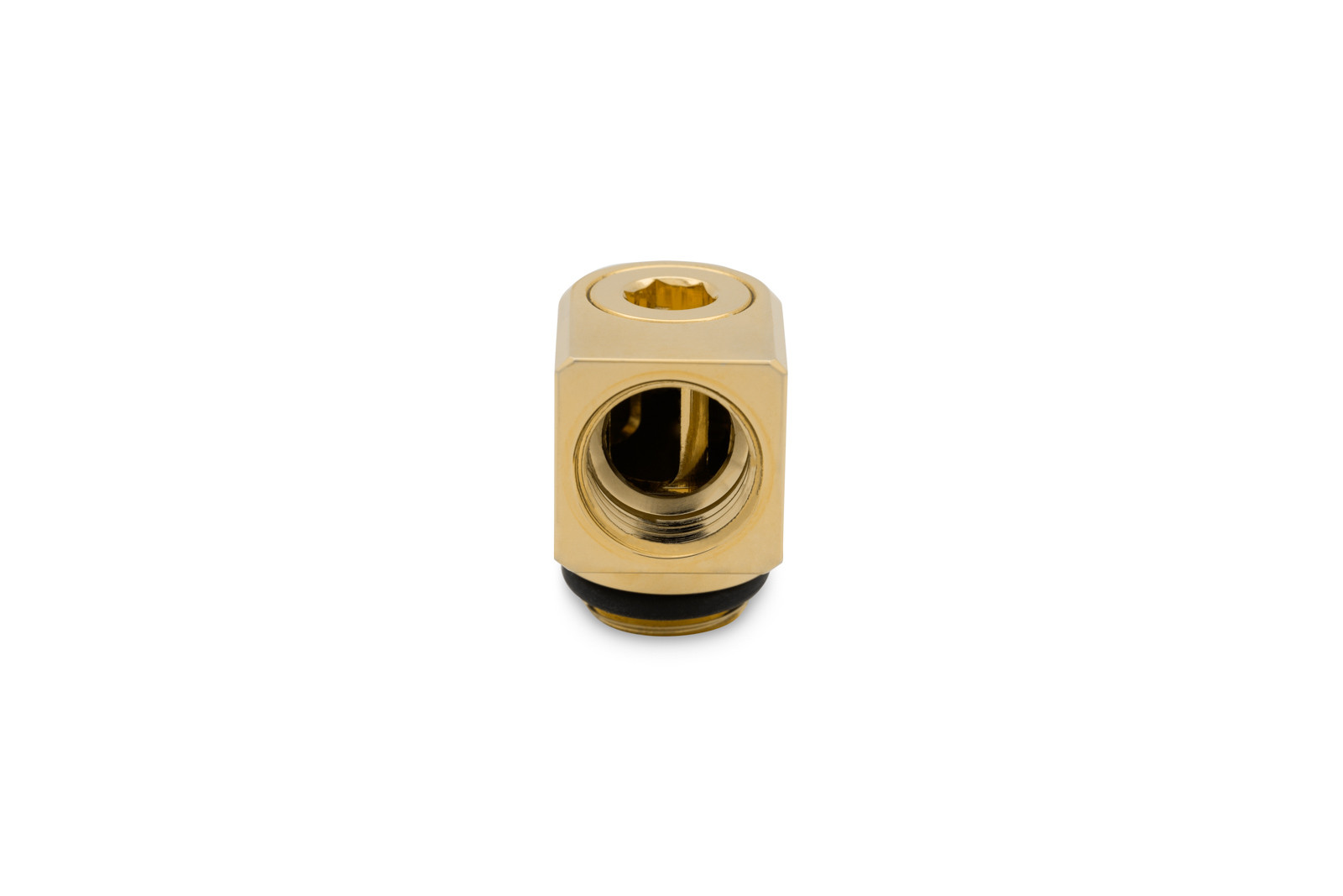 EKWB EK-Quantum Torque Micro Rotary 90 Degree Angled Fitting, Gold - Picture 3 of 5