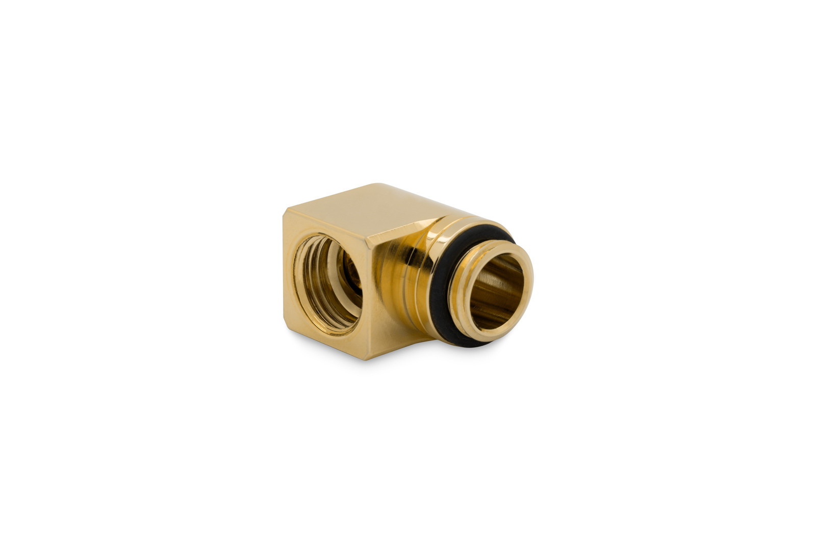 EKWB EK-Quantum Torque Micro Rotary 90 Degree Angled Fitting, Gold - Picture 4 of 5