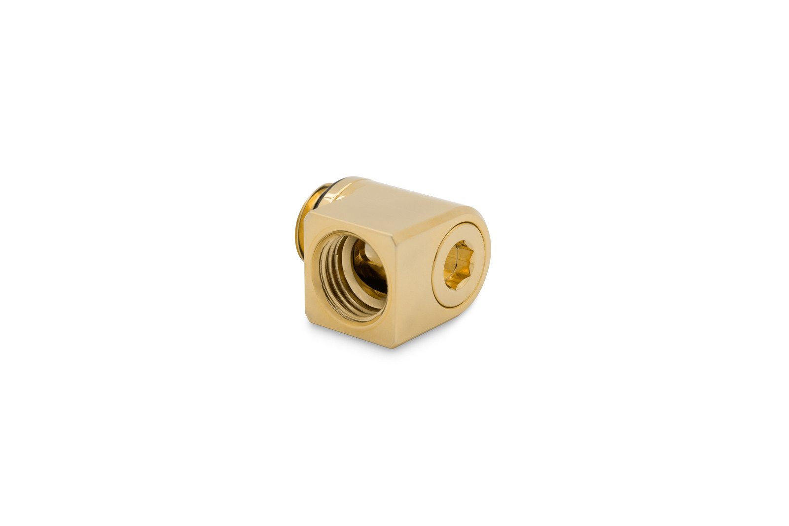 EKWB EK-Quantum Torque Micro Rotary 90 Degree Angled Fitting, Gold - Picture 5 of 5