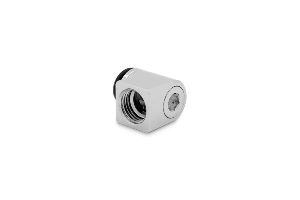 EKWB EK-Quantum Torque Micro Rotary 90 Degree Angled Fitting, Nickel, 4-pack