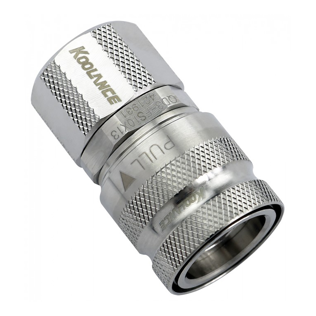 Koolance QD3 Female Quick Disconnect, for 10mm x 13mm (3/8in x 1/2in), Silver - Afbeelding 1 van 1