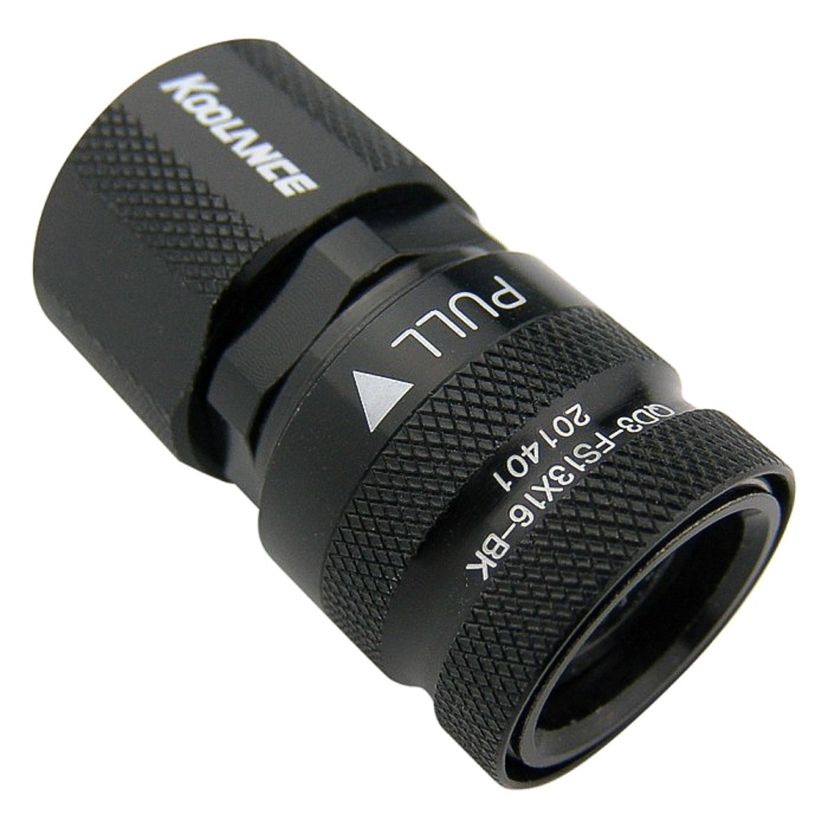 Koolance QD3 Female Quick Disconnect, for 13mm x 16mm (1/2in x 5/8in), Black - Picture 1 of 1