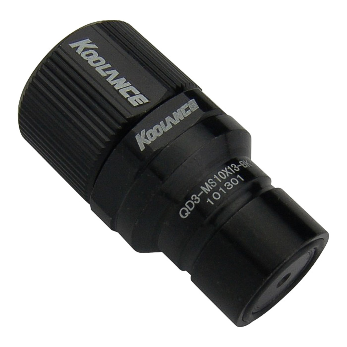Koolance QD3 Male Quick Disconnect, for 10mm x 13mm (3/8in x 1/2in), Black - Picture 1 of 1