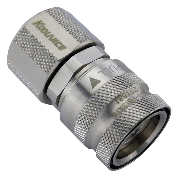 Koolance QD3 Male and Female Quick Disconnect Set, for 13mm x 16mm, Silver - Picture 2 of 3