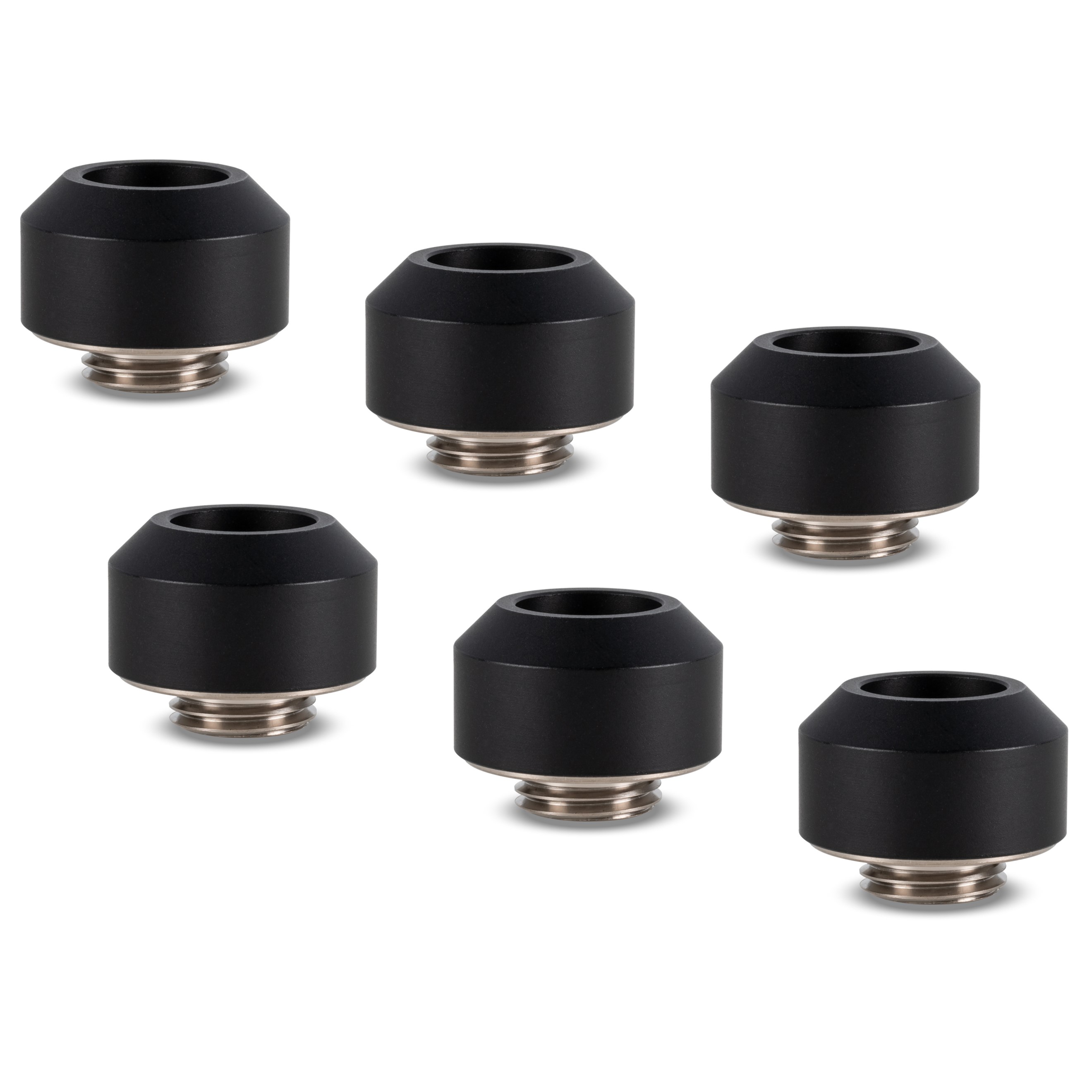 Optimus Hardline Fitting - 1/2", Satin Black, 6-pack - Picture 1 of 7