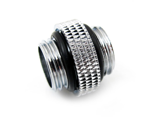 XSPC G1/4" 5mm Male to Male Fitting, Chrome, 4-pack - Picture 2 of 4
