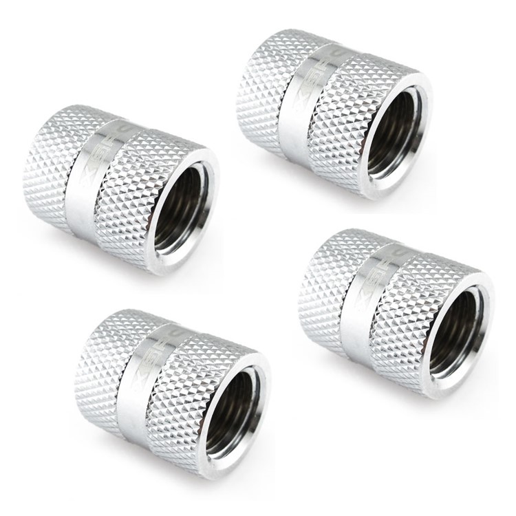 XSPC G1/4" Female to Female Rotary Fitting, Chrome, 4-pack - Picture 1 of 4