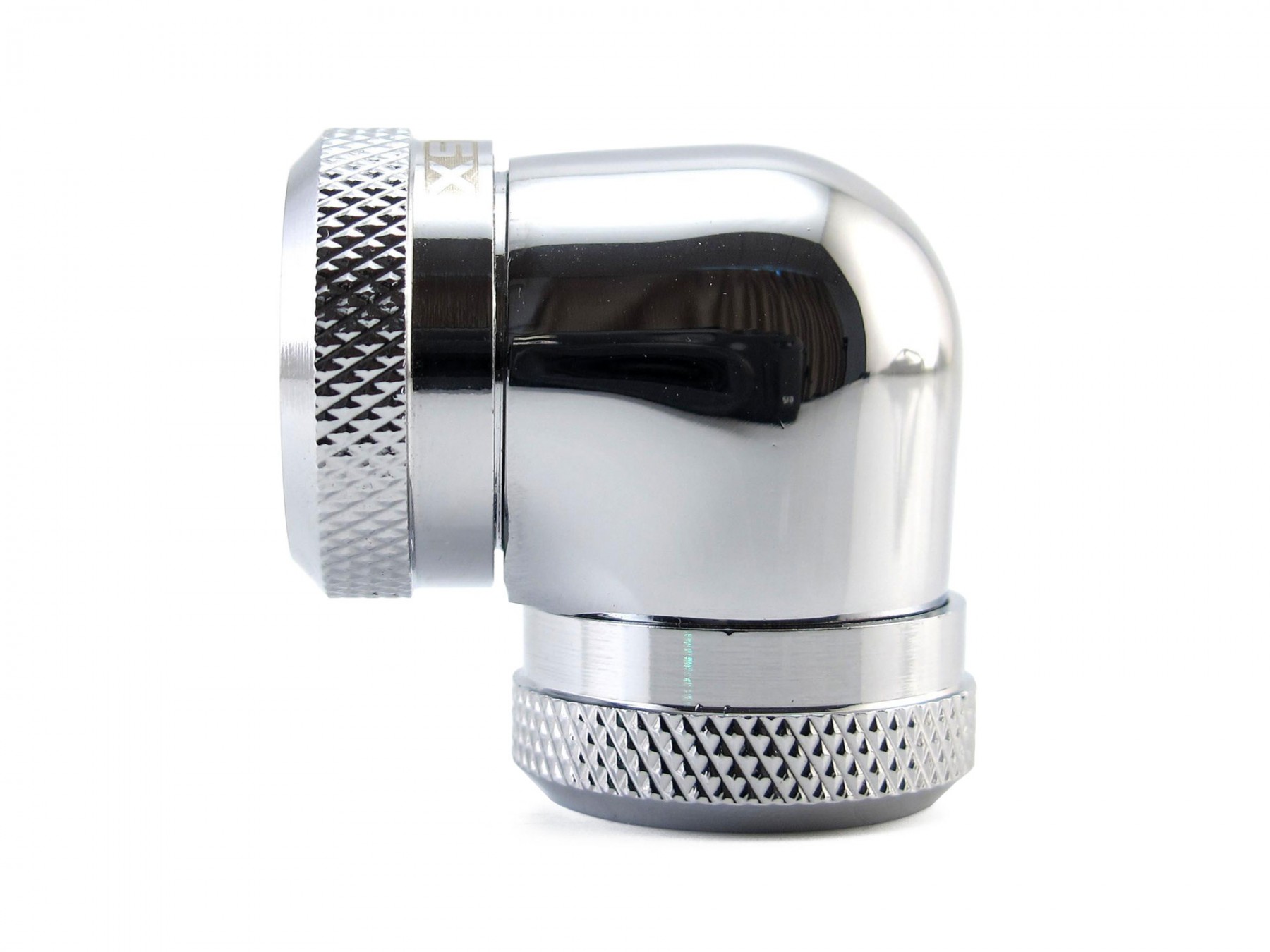 XSPC 10mm ID, 14mm OD Rigid Tubing 90 Degree Elbow Fitting, Chrome - Afbeelding 3 van 7