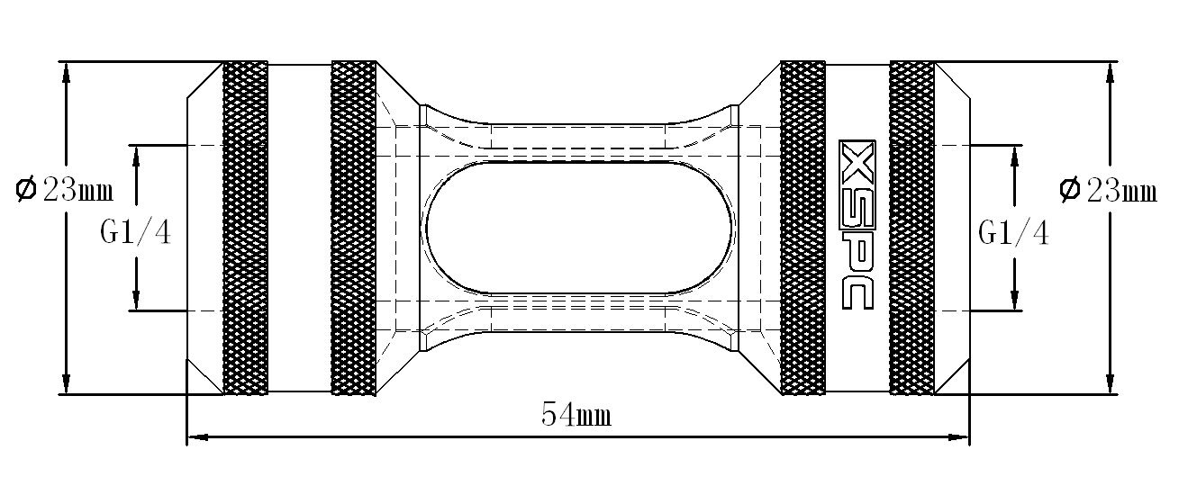 XSPC G1/4" Inline Filter, Matte Black - Picture 4 of 4