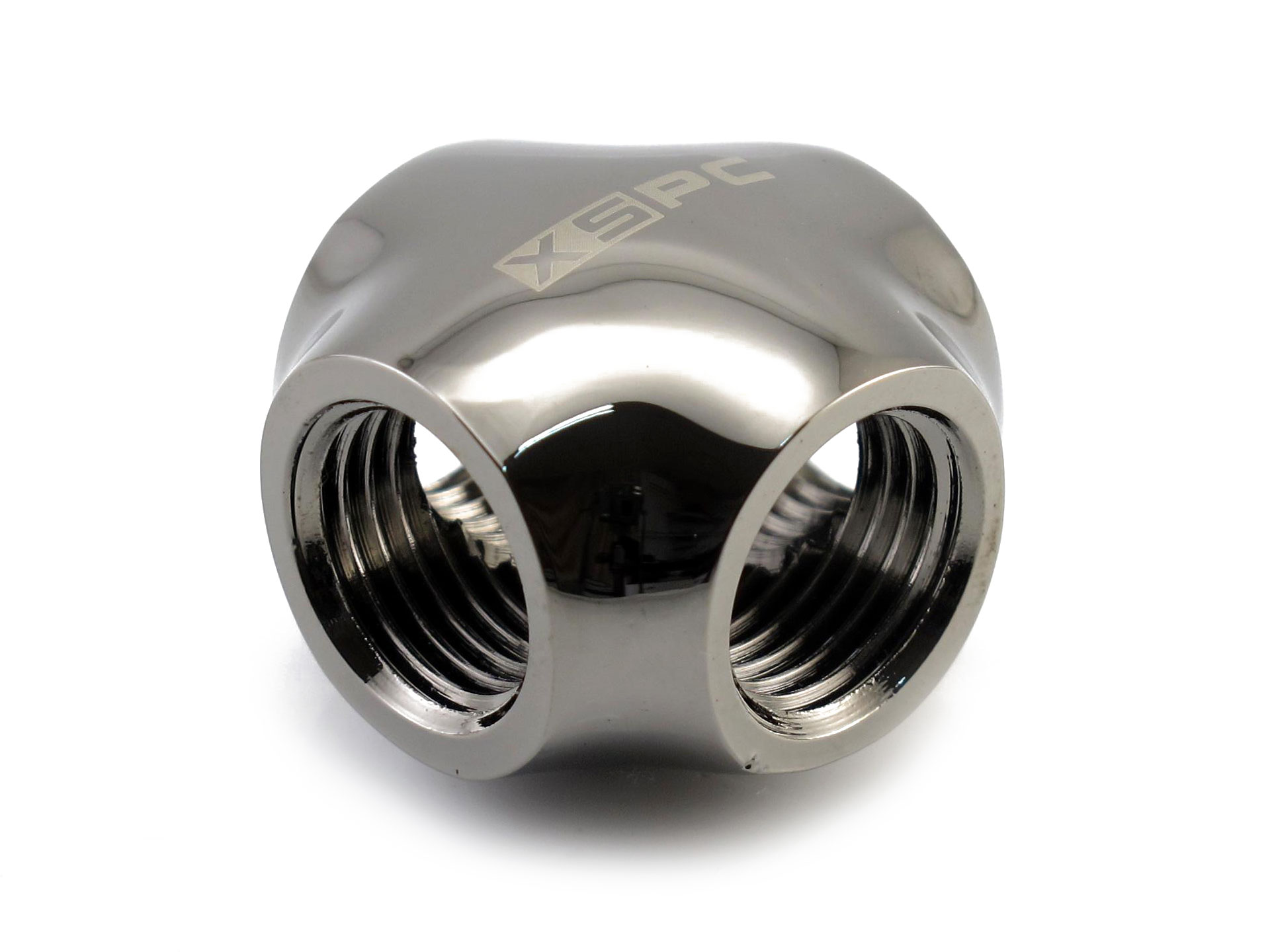 XSPC G1/4" InLine Expansion Fitting Kit, Black Chrome - Picture 2 of 3