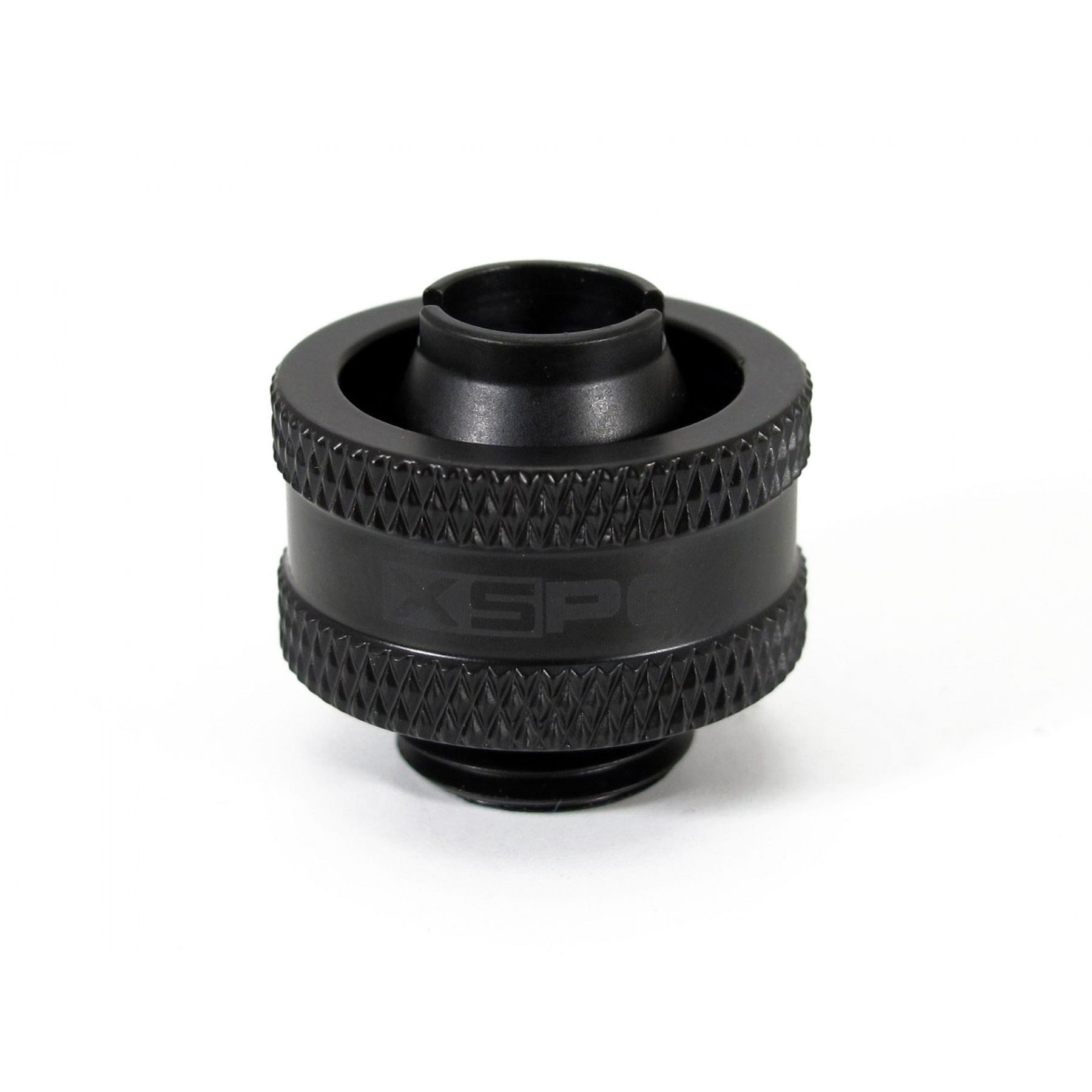 XSPC G1/4" 3/8" ID, 5/8" OD Fitting V2 and 90 Degree Rotary Fitting, Matte Black - Picture 2 of 7