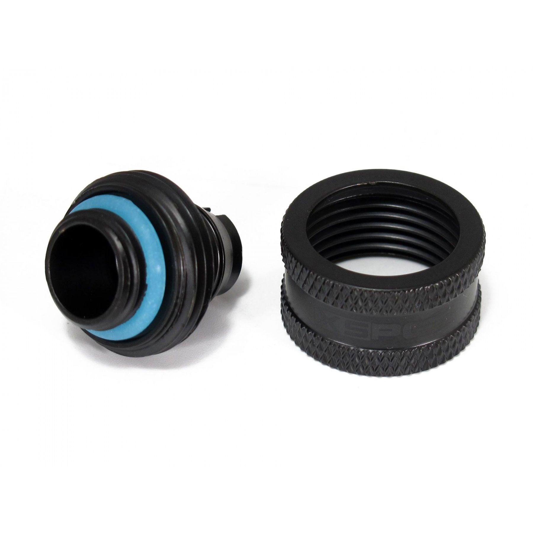 XSPC G1/4" 3/8" ID, 5/8" OD Fitting V2 and 90 Degree Rotary Fitting, Matte Black - Picture 4 of 7
