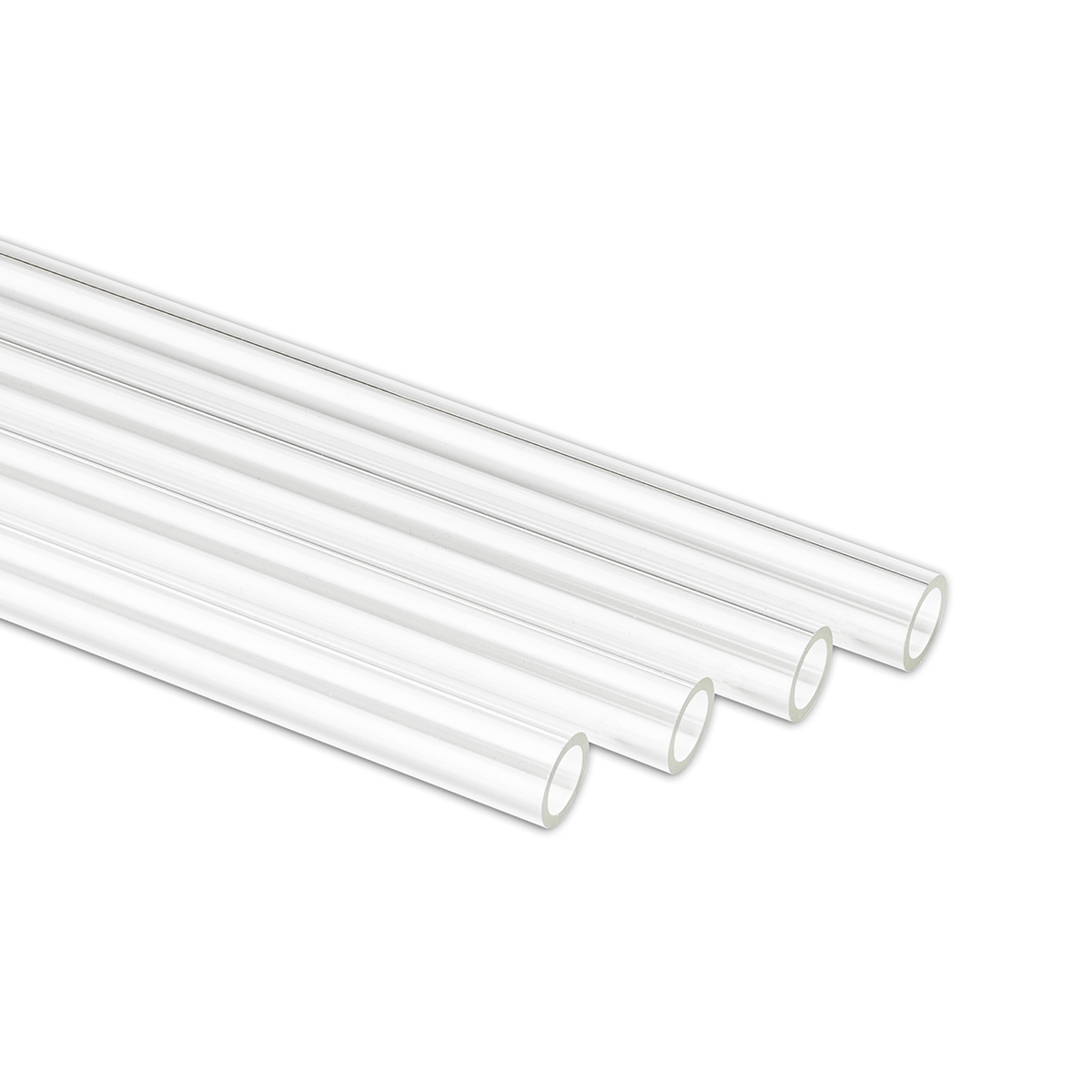 Bitspower None Chamfer Crystal Link Tube, 14mm OD, 1000mm, Clear, 4-pack