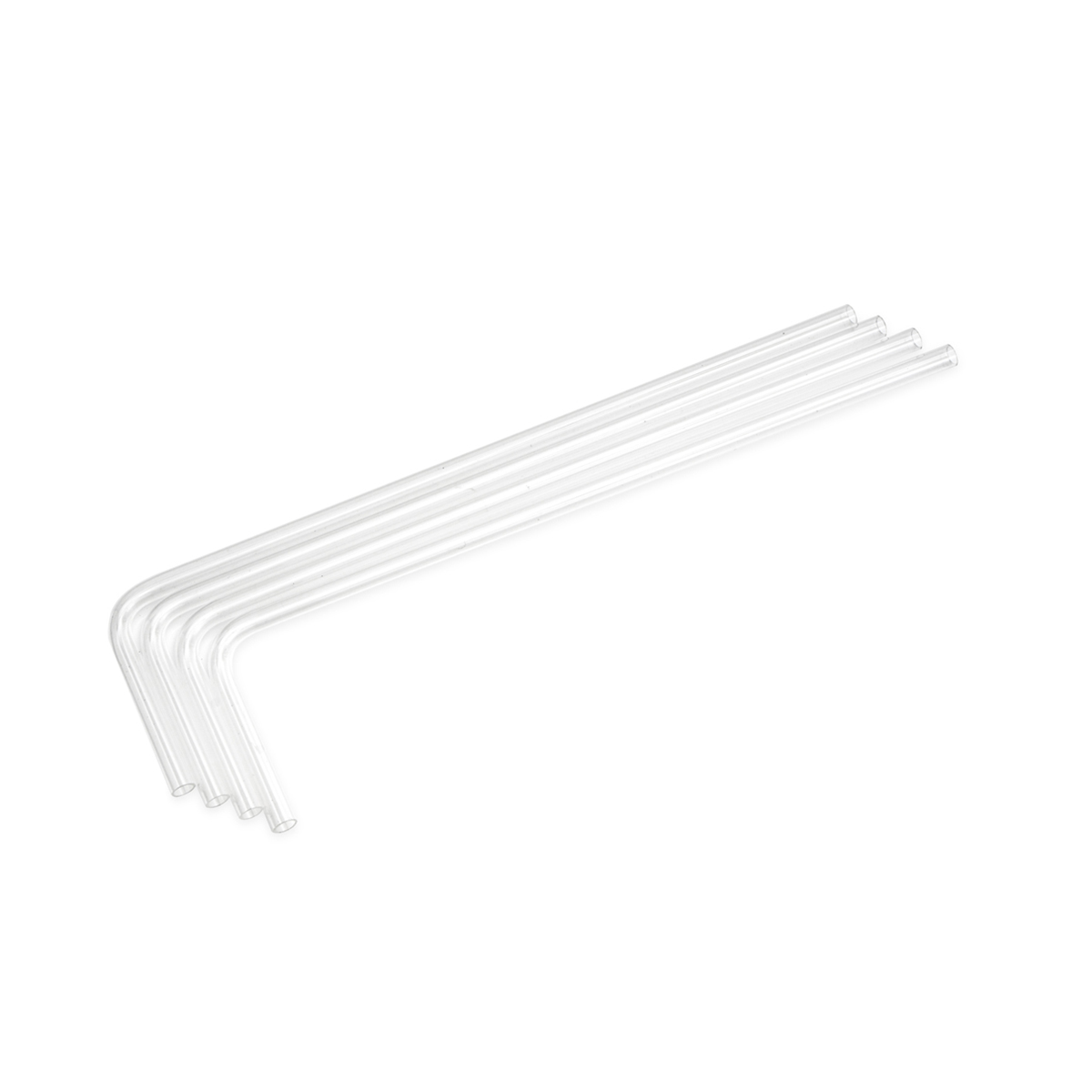 Bitspower Pre-bent 90-Degree Acrylic Hard Tube OD12MM, 110x415MM, 4-pack - Picture 1 of 1