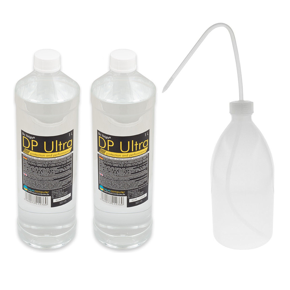 Aquacomputer Double Protect Ultra Kühlmittel (2000ml) und Füllflasche, klar - Bild 1 von 4