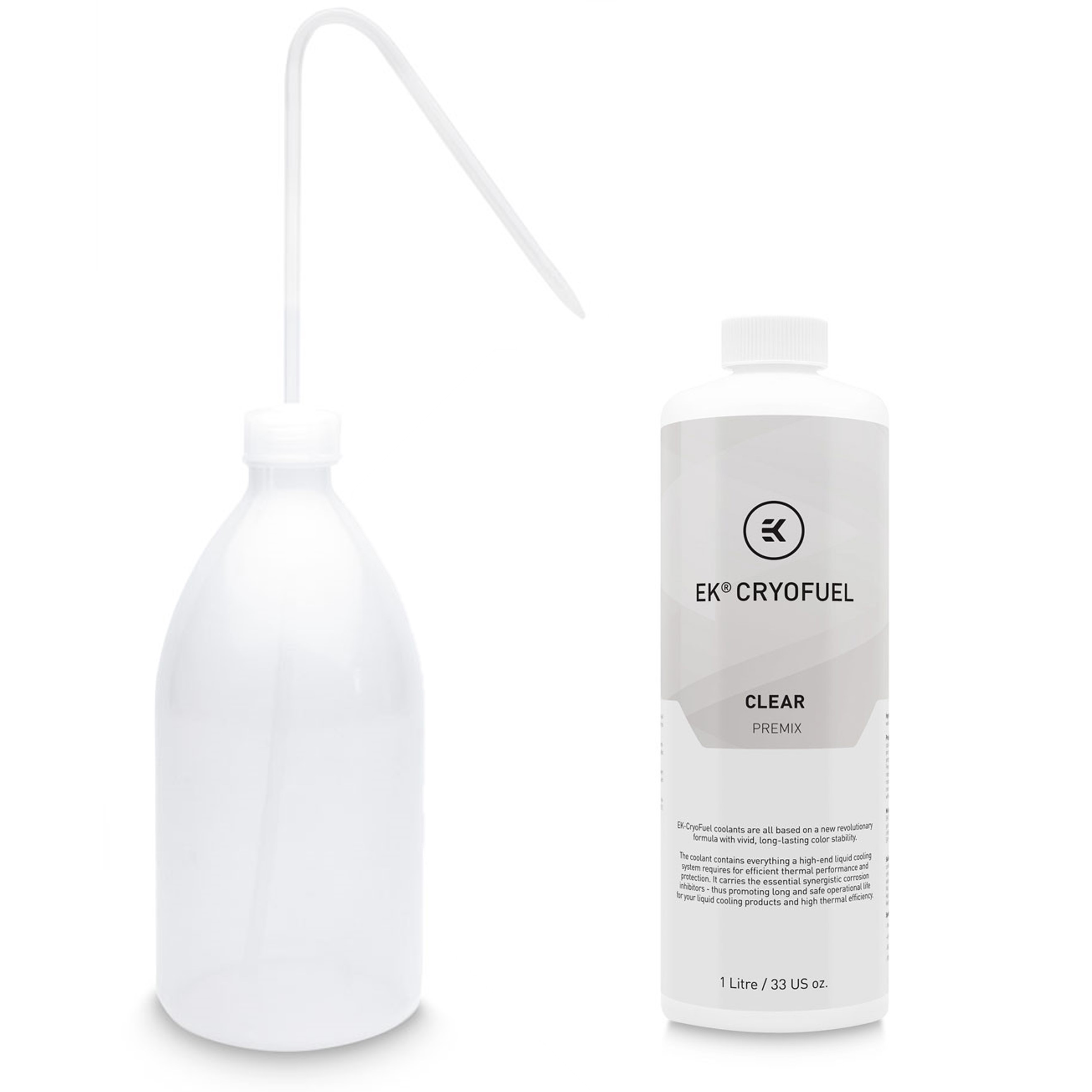 EKWB EK-CryoFuel Premix PC Coolant and Filling Bottle Bundle, 1000mL, Clear - Picture 1 of 6