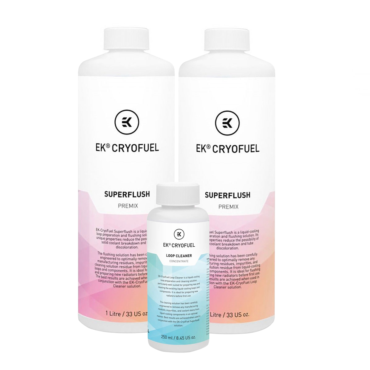 EKWB EK-CryoFuel Loop Cleaner Concentrate (250ml) and Superflush Premix (2000ml)