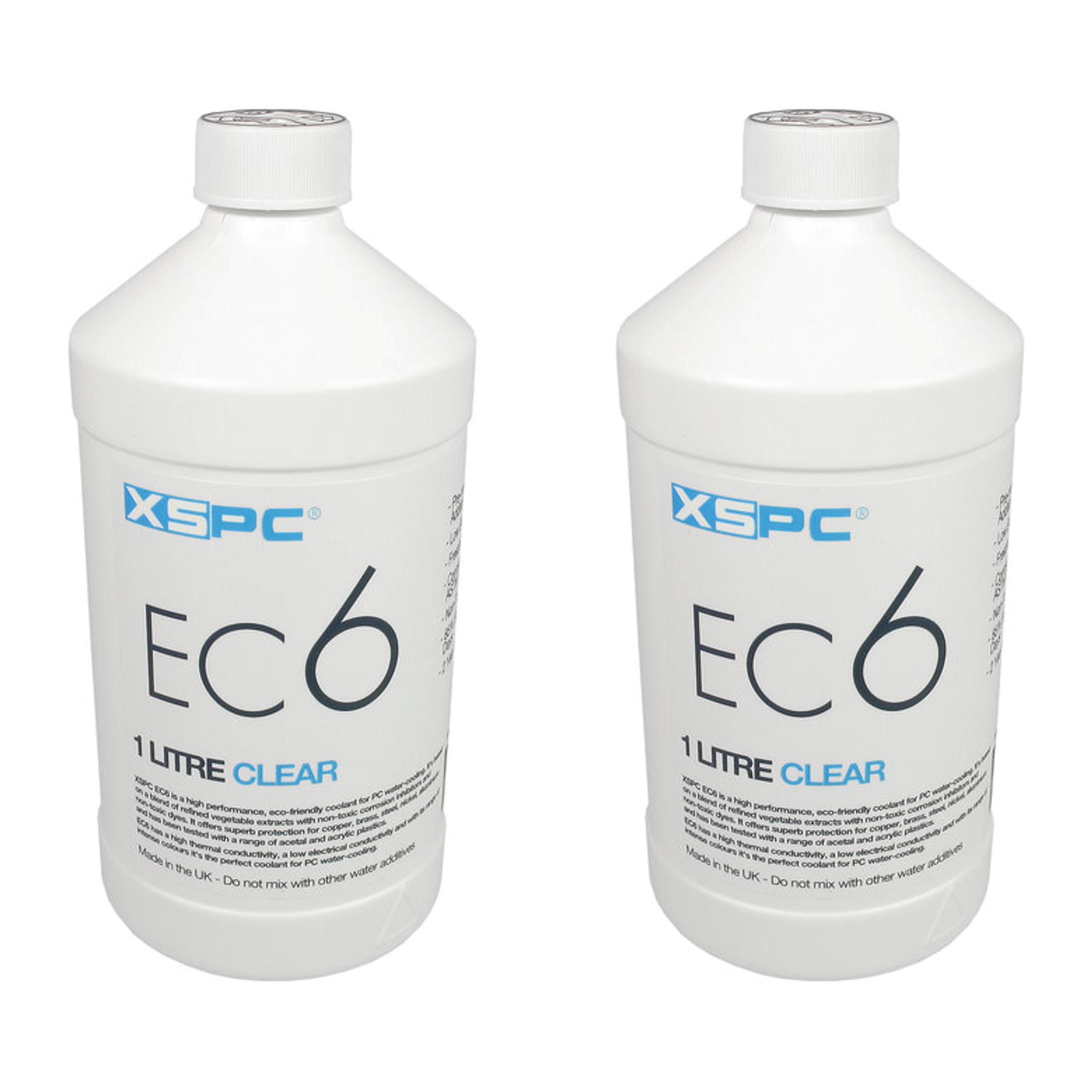 XSPC EC6 High Performance Premix PC Coolant, Translucent, 1000 mL, Clear, 2-pack - Bild 1 von 5