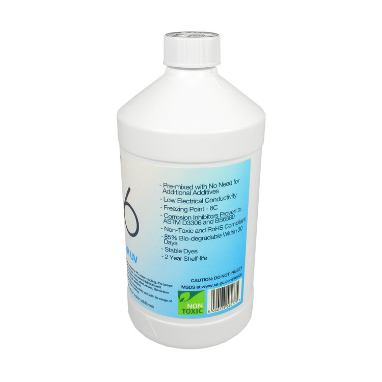 XSPC EC6 High Performance Premix PC Coolant, Translucent, 1000 mL, Clear UV, 2pk - Picture 2 of 7