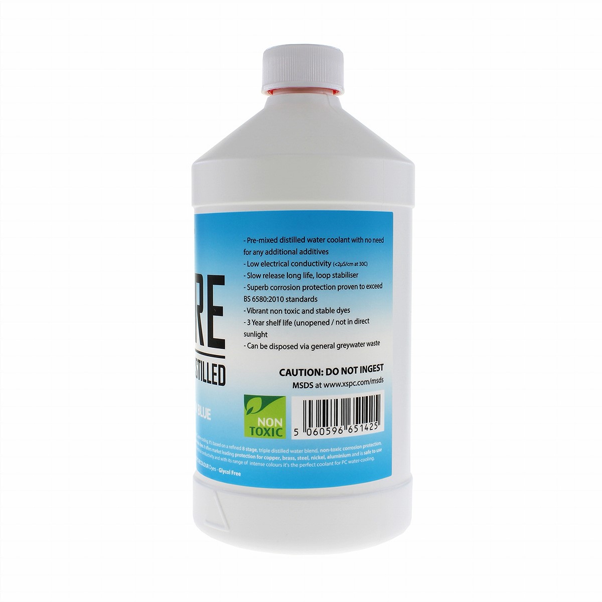 Refrigerante para PC destilado XSPC Pure Premix, 1 litro, azul UV - Imagen 2 de 5