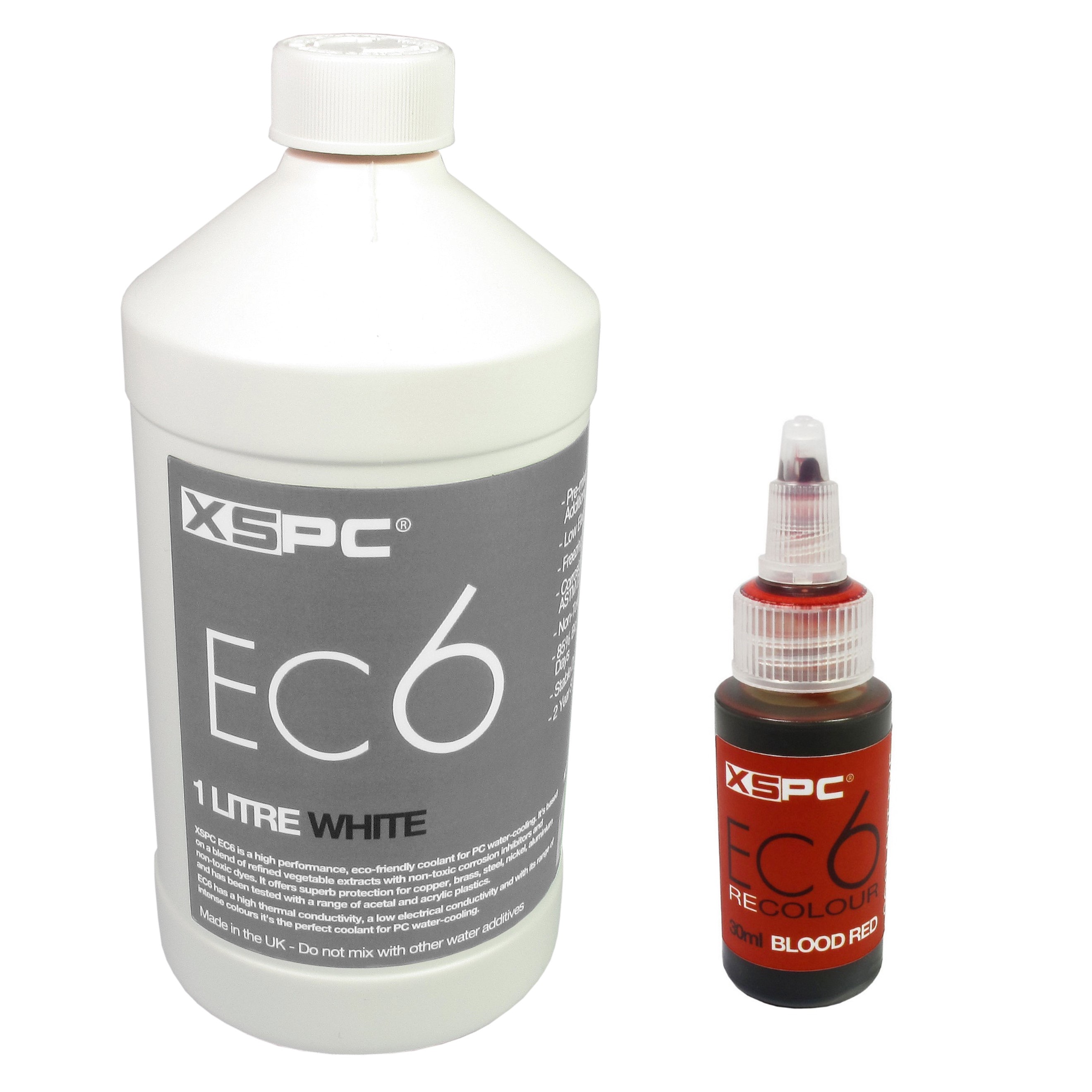 XSPC EC6 White Opaque Premix PC Coolant and ReColour Dye, Blood Red - Picture 1 of 5
