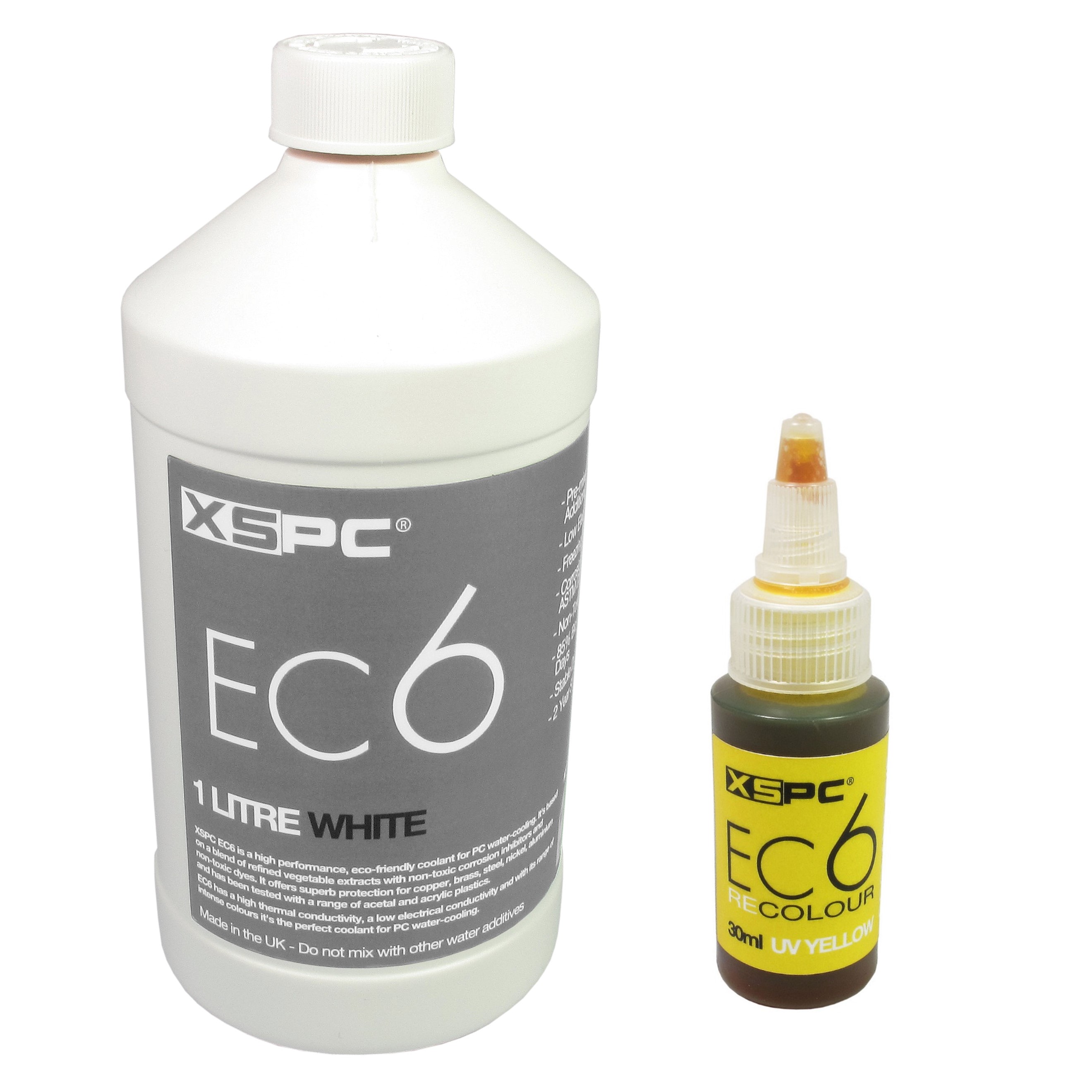 XSPC EC6 blanc opaque prémélange pour PC liquide de refroidissement et colorant recolorant, jaune UV - Photo 1/5
