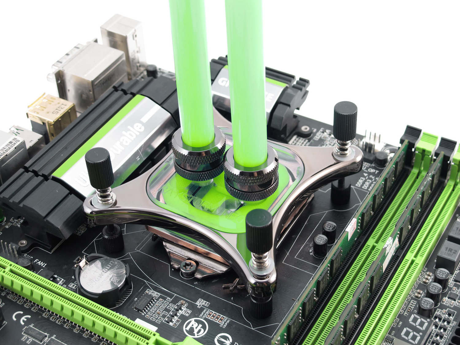 XSPC EC6 Opaque Premix PC Coolant with Filling Cap/Straw, UV Green - Picture 6 of 7