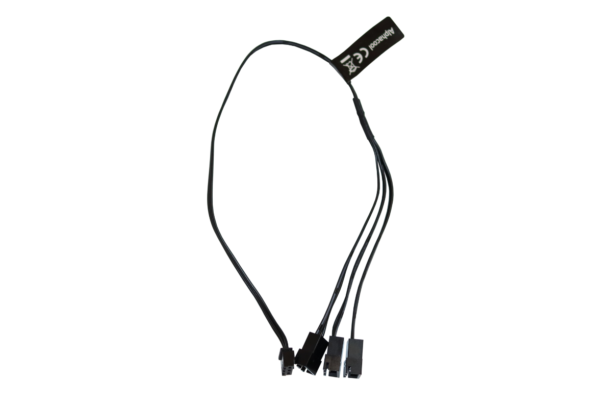 Cable Y LED RGB Digital Alphacool 3 veces con conector macho JST, 30 cm, negro - Imagen 2 de 4