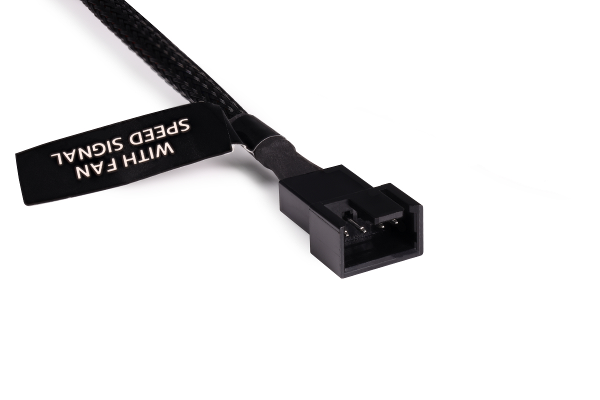 Alphacool Y-Splitter 4-Pin to 2x 4-Pin PWM, 30cm, Black - Picture 2 of 4