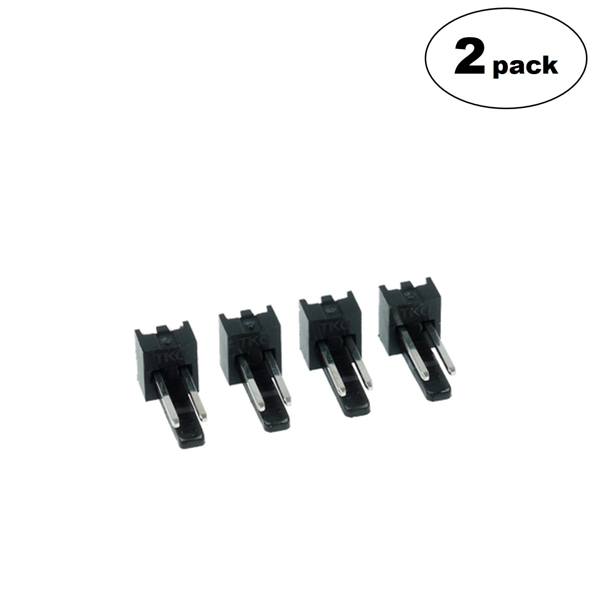 Conector de alimentación de ventilador Phobya 2 pines, macho, 4 piezas, paquete de 2 - Imagen 1 de 3