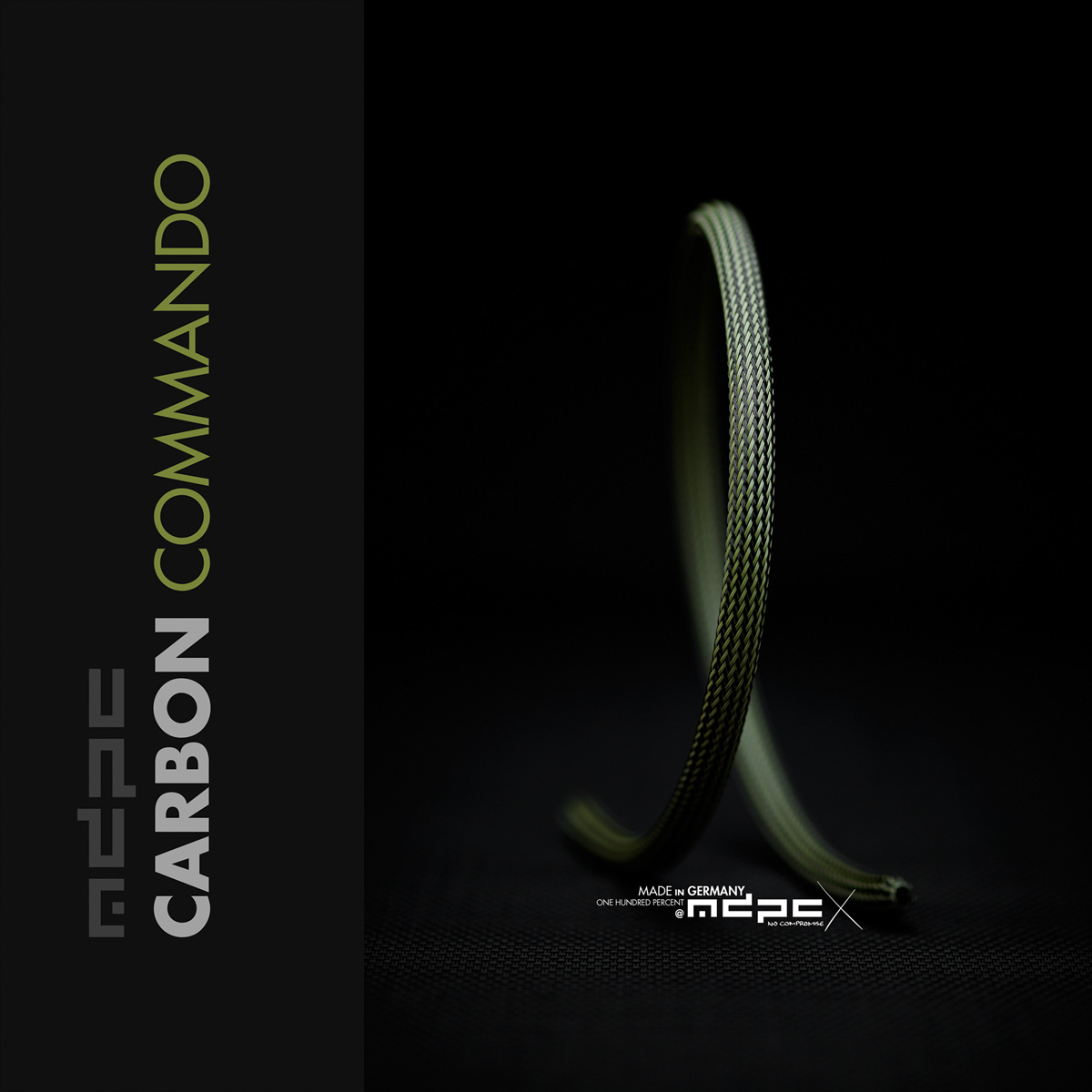 MDPC-X Medium (SATA) Cable Sleeving, Carbon-Commando, 10-foot - Picture 1 of 1