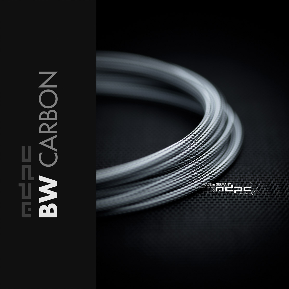 MDPC-X Classic Small Cable Sleeving, B&W-Carbon, 25-foot - Picture 1 of 1