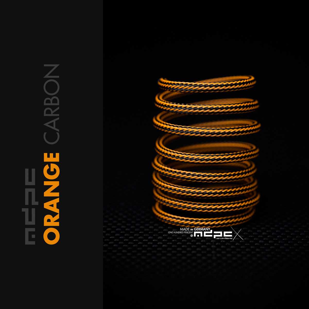 Funda para micro cable MDPC-X, carbono-naranja, 25 pies - Imagen 1 de 1